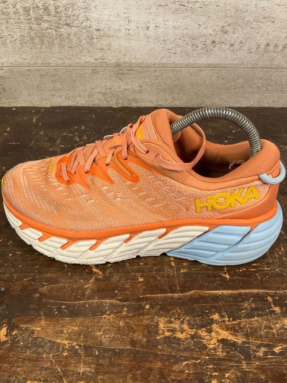 Hoka Women's Gaviota 4 Shell Coral Peach Stability Running Shoes Size 8B